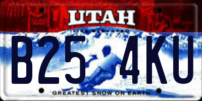 UT license plate B254KU