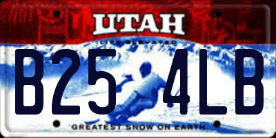 UT license plate B254LB