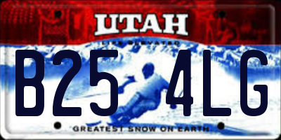 UT license plate B254LG