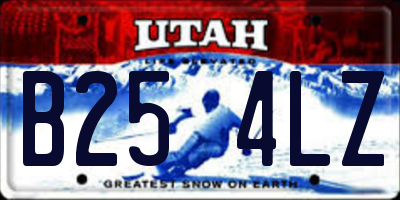 UT license plate B254LZ