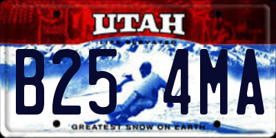 UT license plate B254MA