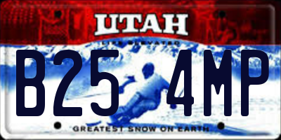 UT license plate B254MP