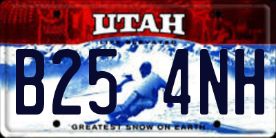 UT license plate B254NH
