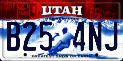 UT license plate B254NJ