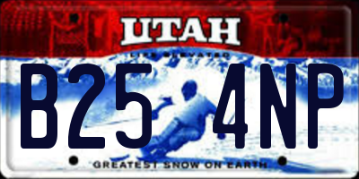 UT license plate B254NP