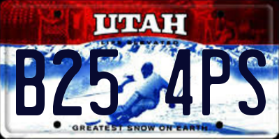 UT license plate B254PS