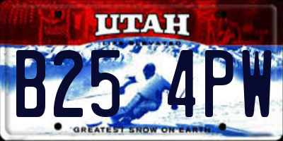 UT license plate B254PW