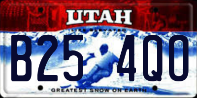UT license plate B254QO