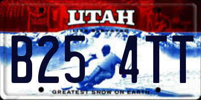 UT license plate B254TT