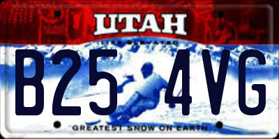 UT license plate B254VG