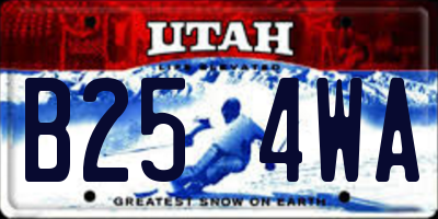 UT license plate B254WA