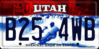 UT license plate B254WB