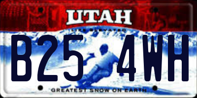 UT license plate B254WH