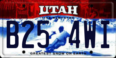 UT license plate B254WI