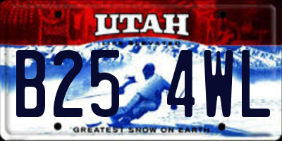 UT license plate B254WL