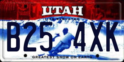 UT license plate B254XK