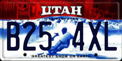 UT license plate B254XL