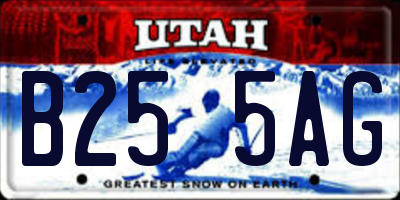 UT license plate B255AG