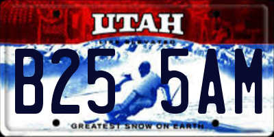 UT license plate B255AM