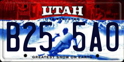 UT license plate B255AO