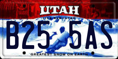 UT license plate B255AS