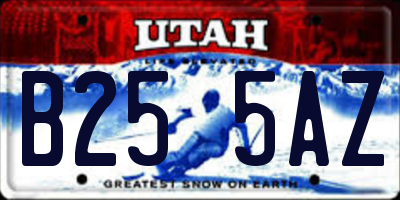 UT license plate B255AZ