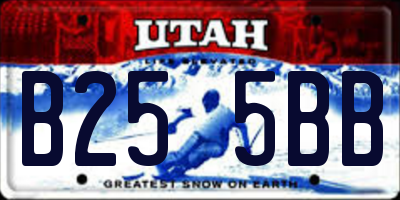 UT license plate B255BB
