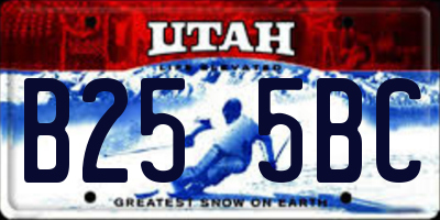 UT license plate B255BC