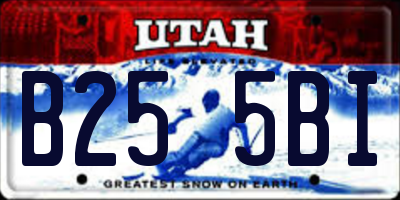 UT license plate B255BI
