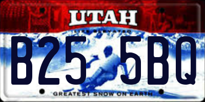 UT license plate B255BQ