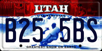 UT license plate B255BS