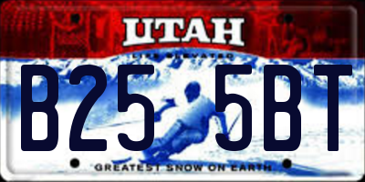 UT license plate B255BT