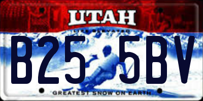 UT license plate B255BV
