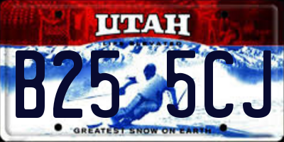 UT license plate B255CJ
