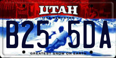 UT license plate B255DA