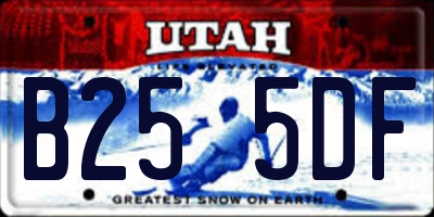 UT license plate B255DF