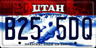 UT license plate B255DQ