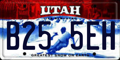 UT license plate B255EH