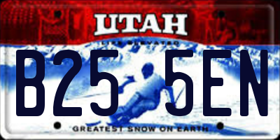 UT license plate B255EN