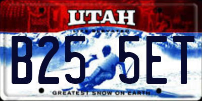 UT license plate B255ET