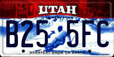 UT license plate B255FC