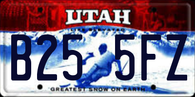 UT license plate B255FZ