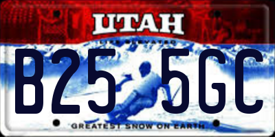 UT license plate B255GC