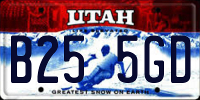 UT license plate B255GD