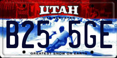 UT license plate B255GE