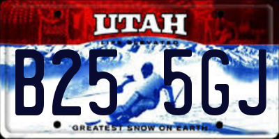 UT license plate B255GJ