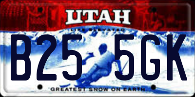UT license plate B255GK