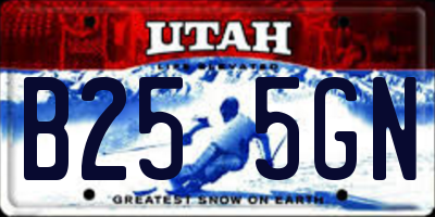 UT license plate B255GN