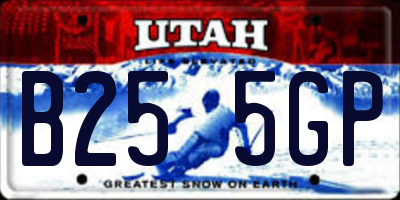 UT license plate B255GP