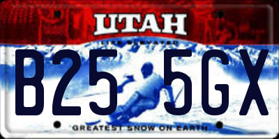 UT license plate B255GX